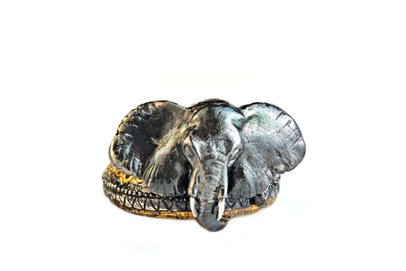 Elephant Ring with Gold Accents