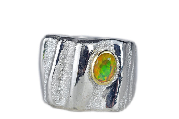 Architectural Band with Ethiopian Opal