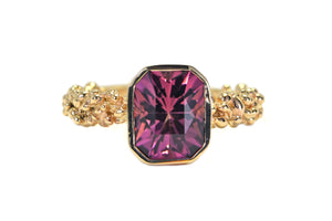 Mahenge Garnet  Ring with Bubbles