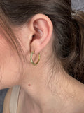 Narrow Bubble Hoop Earrings