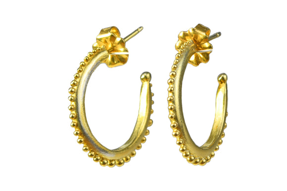 Narrow Bubble Hoop Earrings
