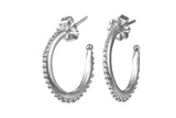 Narrow Bubble Hoop Earrings