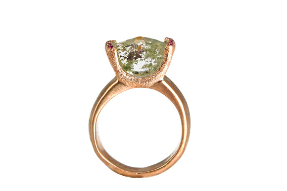 Lodolite and Ruby Ring