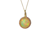 Ethiopian Opal and Sapphire Pendant