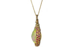 Ethiopian Opal and Sapphire Pendant