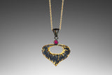 Lantern Shaped Pendant with Ruby