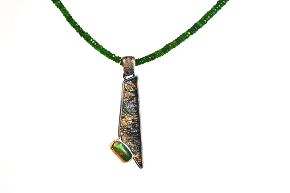 Ethiopian Opal with Chrome Diopside