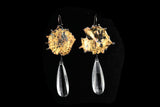 Crystal Quartz Splattered Earrings