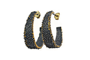 Twilight Wide Bubble Hoop Earrings