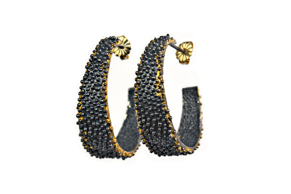Twilight Wide Bubble Hoop Earrings
