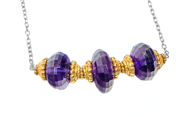 Amethyst With A Touch Of Gold and Silver