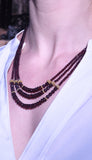 Luscious 3 Strands Of Garnets