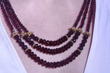 Luscious 3 Strands Of Garnets