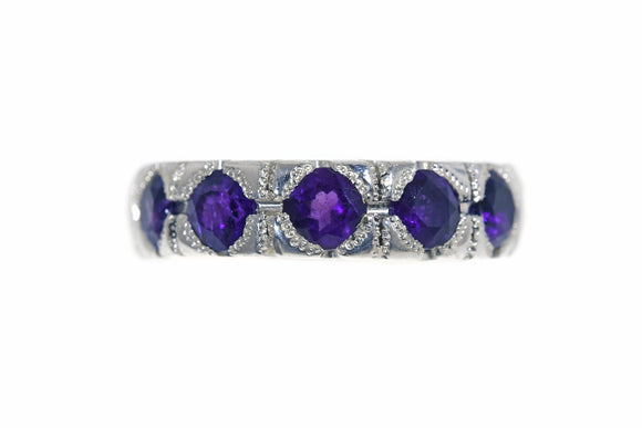 Amethyst Stacking Band