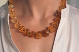 Citrine Nugget Necklace With Apatite And Gold Vermeil