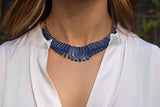 Stunning Collar Of Lapis Lazuli And Gold Vermeil