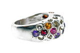 Multi Gemstone Ring In Sterling Silver