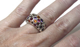 Multi Gemstone Ring In Sterling Silver