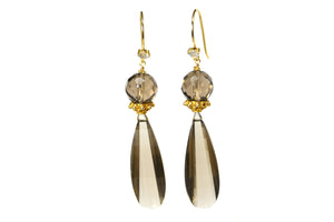 Smoky Quartz Statement Earrings