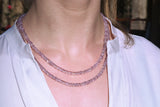 Smooth Pink Amethyst Rondelle Necklace