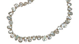 Keishi Pearl Necklace with Silver Daisy Beads