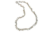 Keishi Pearl Necklace with Silver Daisy Beads